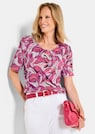 Jersey-Shirt mit Blätterprint thumbnail 4