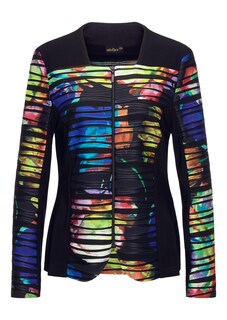 Farbenfrohe Jerseyjacke mit feiner Struktur thumbnail 2