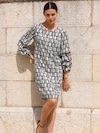 Kleid mit gerafften Ärmeln thumbnail 7