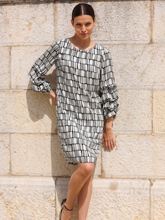 Kleid mit gerafften Ärmeln thumbnail 7