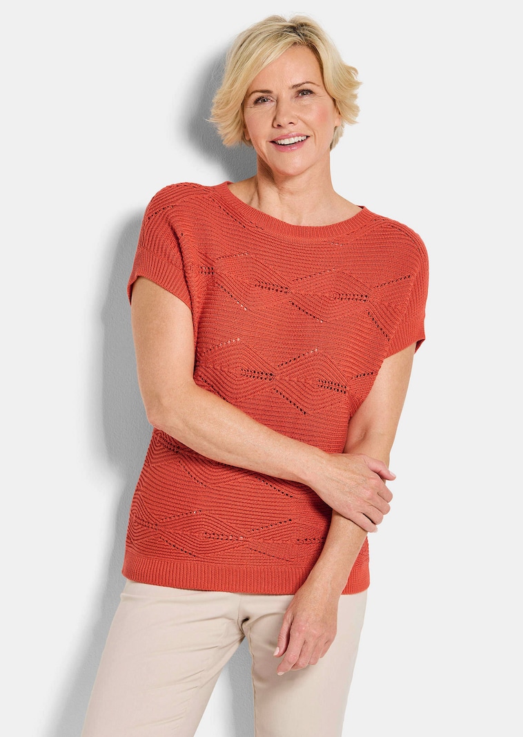 Pull en tricot avec motif à losanges