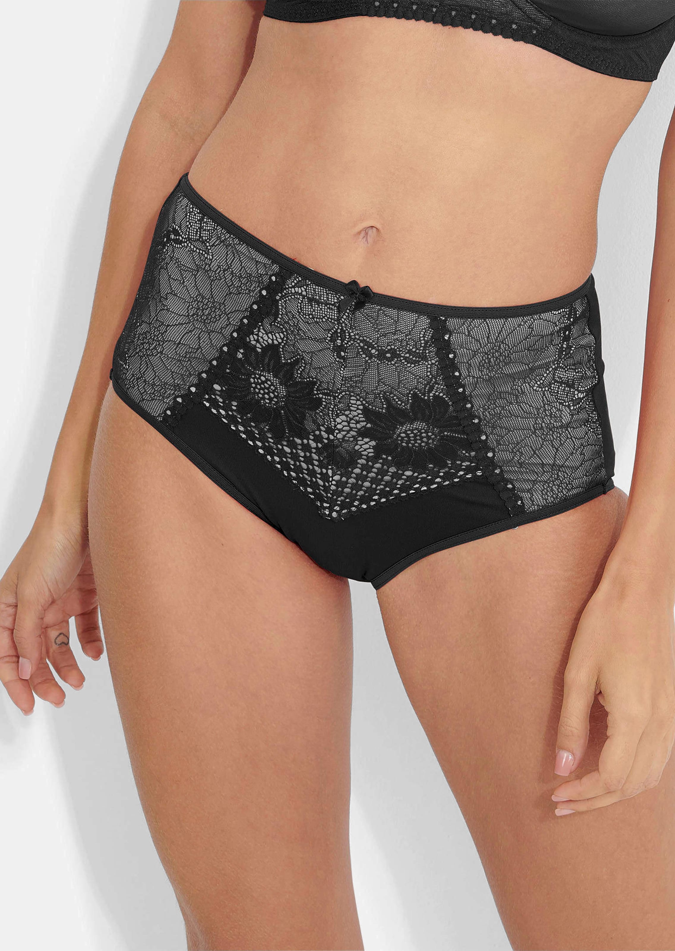 Maxislip aus Microfaser mit Spitze