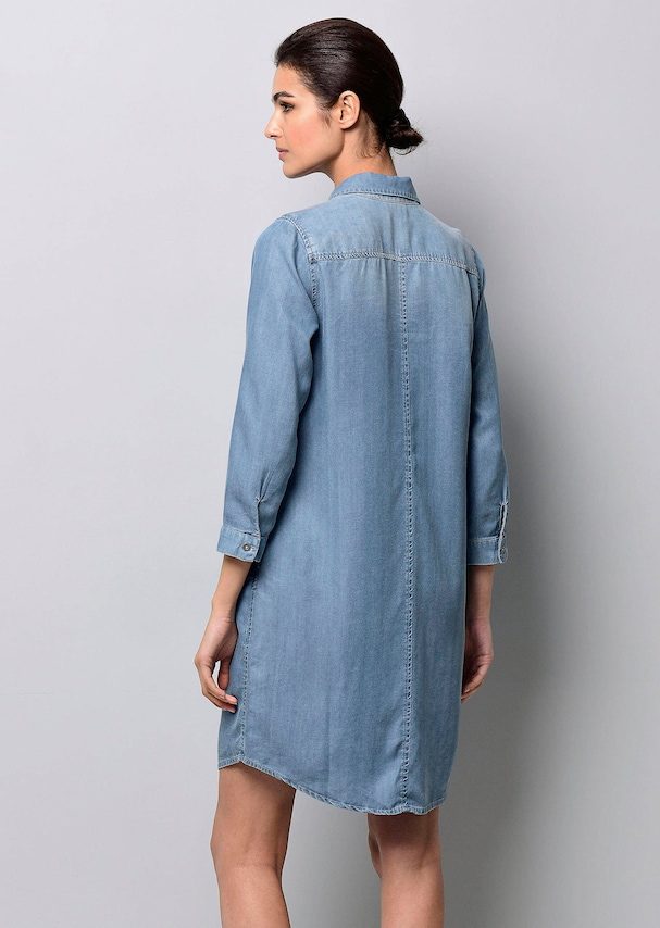 Hemdblusenkleid in Jeansoptik aus trageangenehmer Lyocellware 1