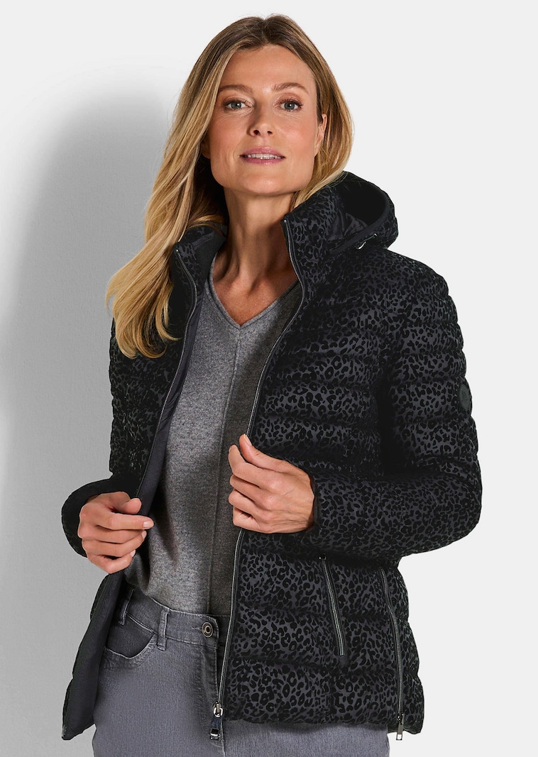 Gewatteerd jack in animal-print