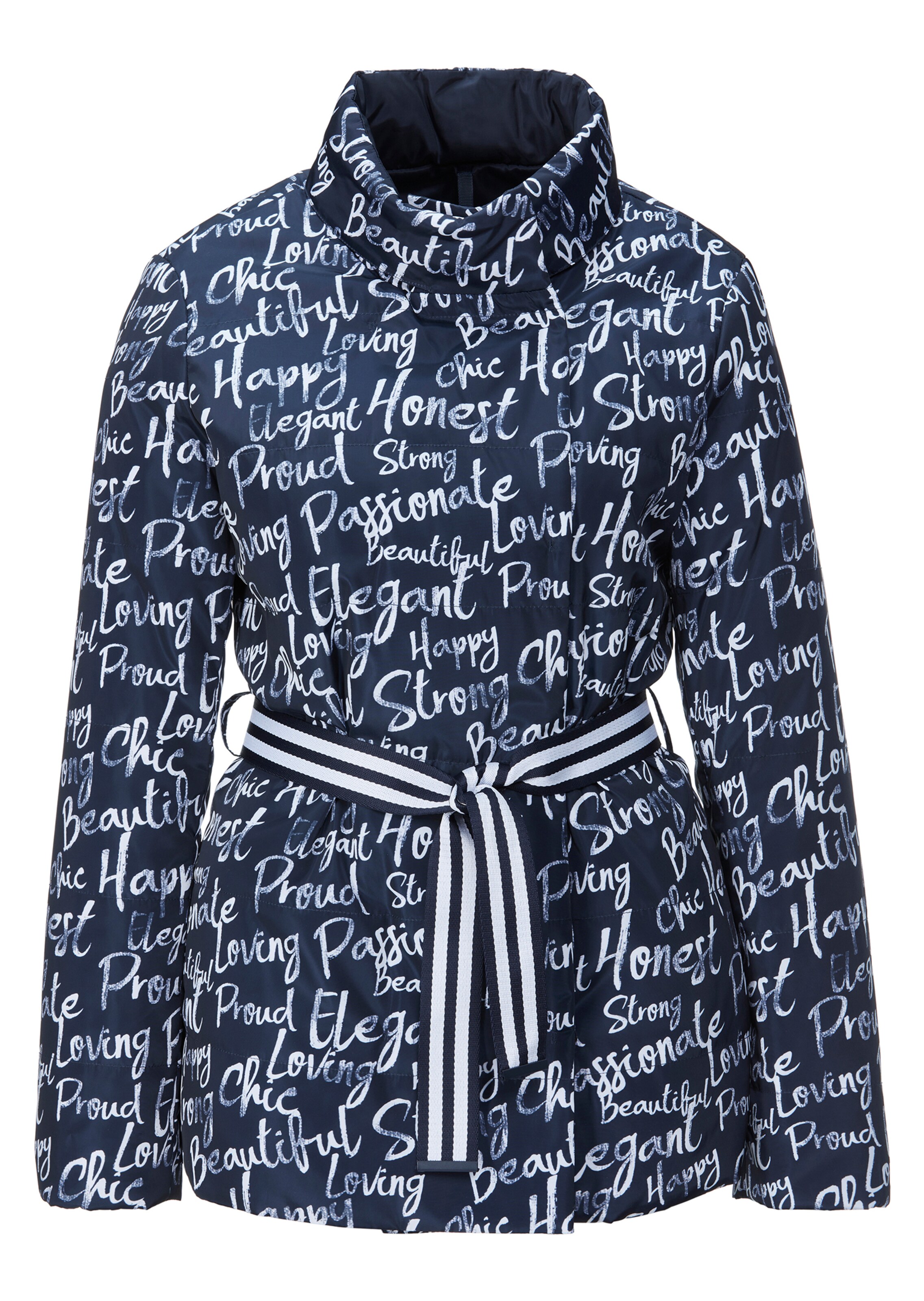 Wattierte Wendejacke mit Letterprint