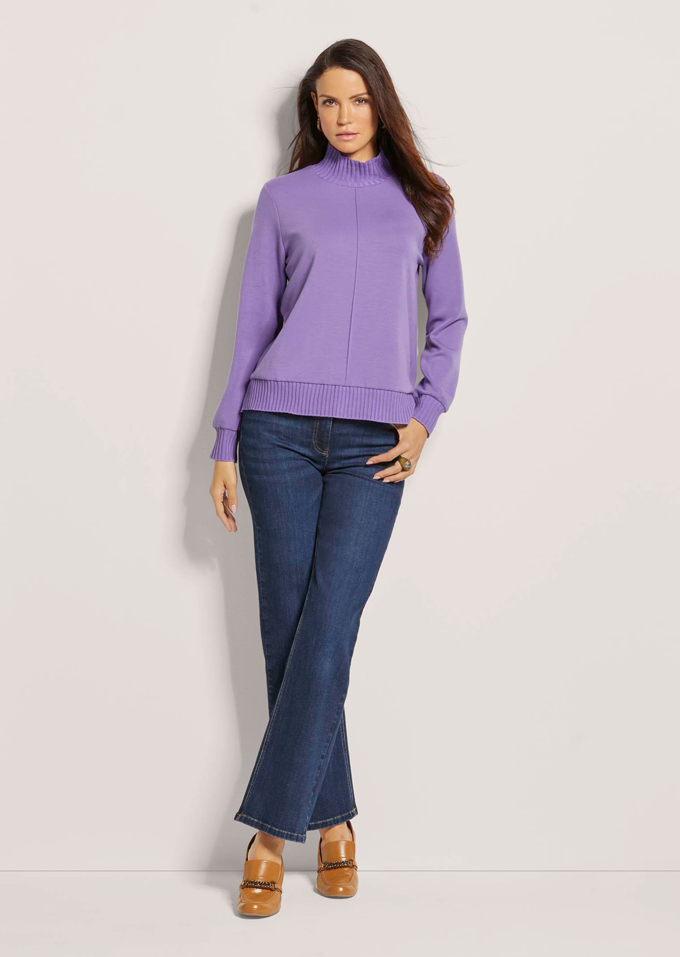 Sweatshirt mit Rippenabschlüssen