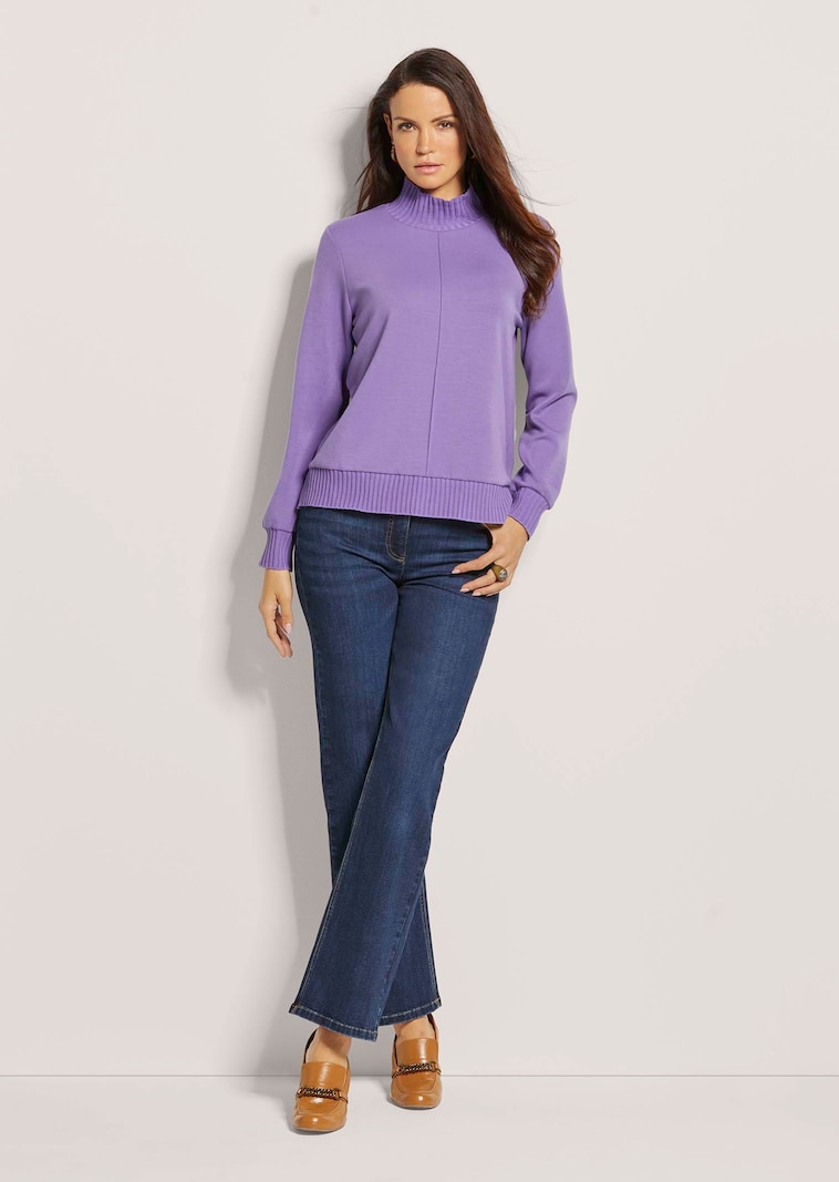 Sweatshirt mit Rippenabschlüssen