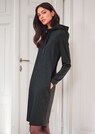 Hooded dress in soft sweat fabric thumbnail 7