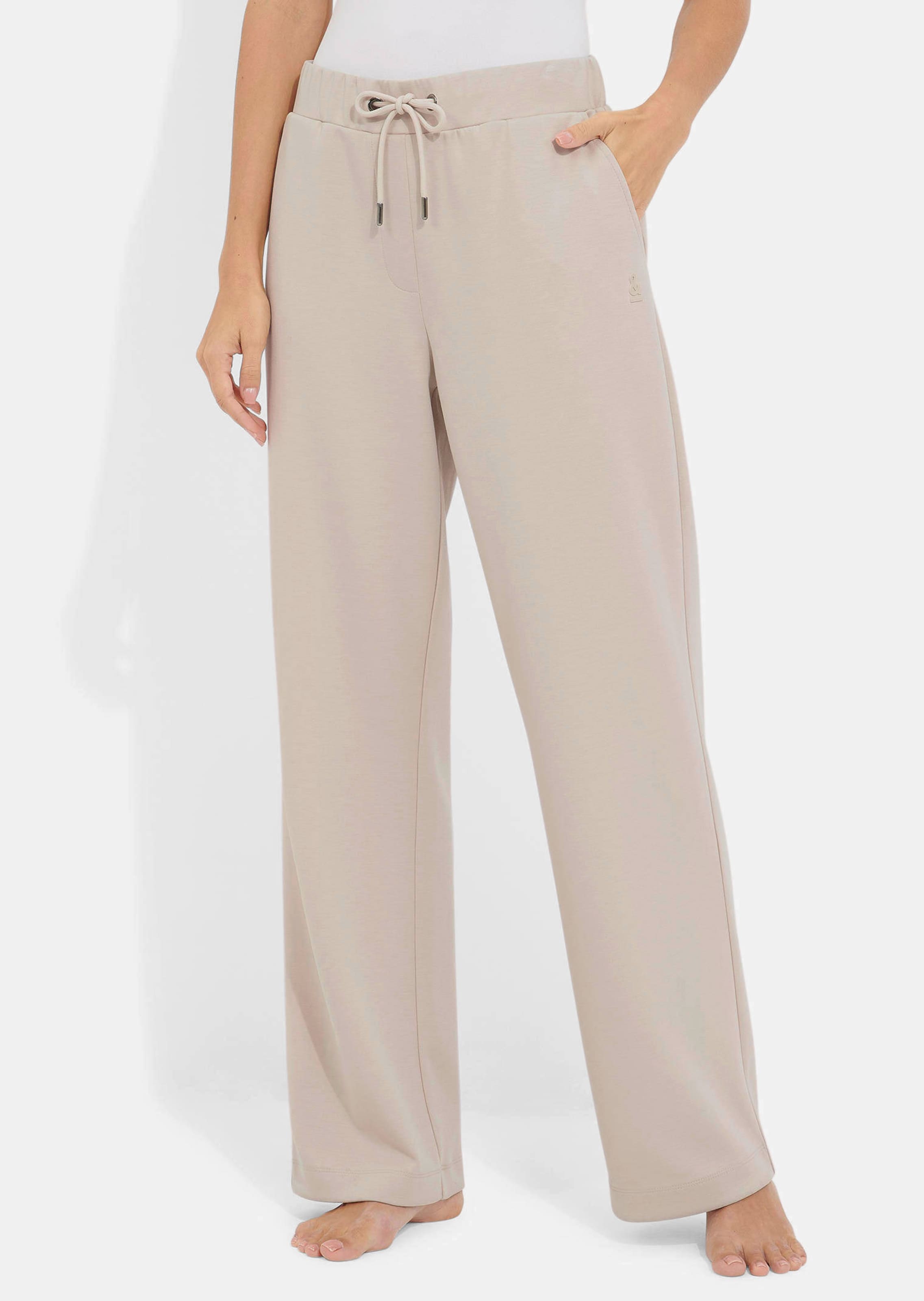 Pantalon de loisirs en tissu double face lisse