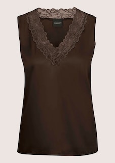 Lingerie-Top mit V-Ausschnitt und edler Spitze thumbnail 6