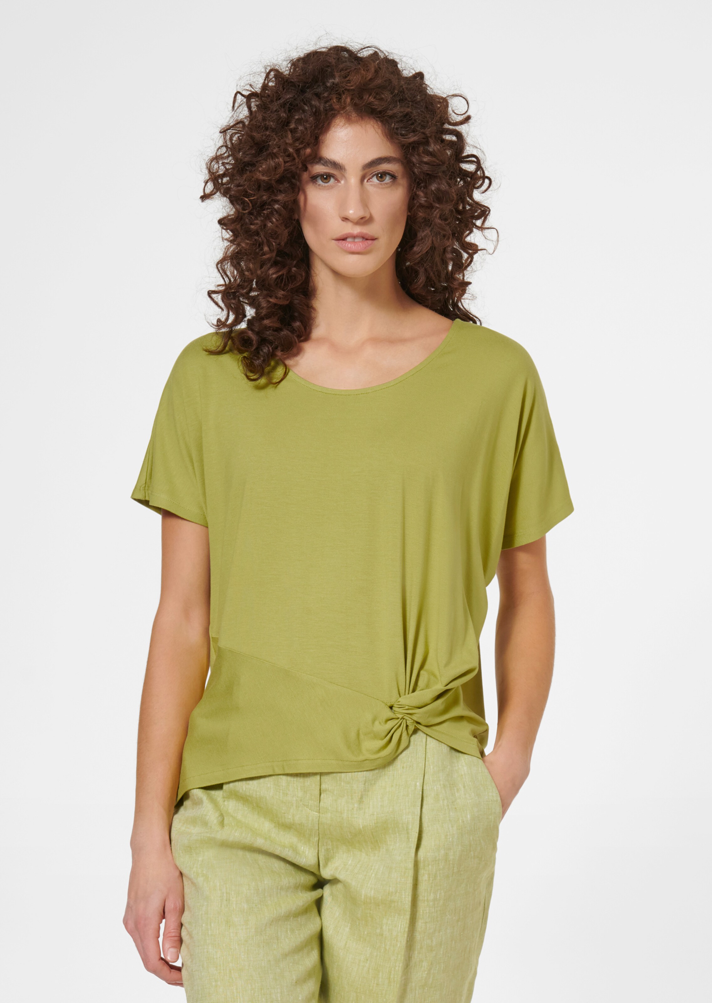Shirt mit Knoten-Effekt und 3/4-Ärmeln