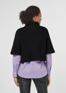 Kurzer Halbarm-Pullover mit Stehkragen thumbnail 3