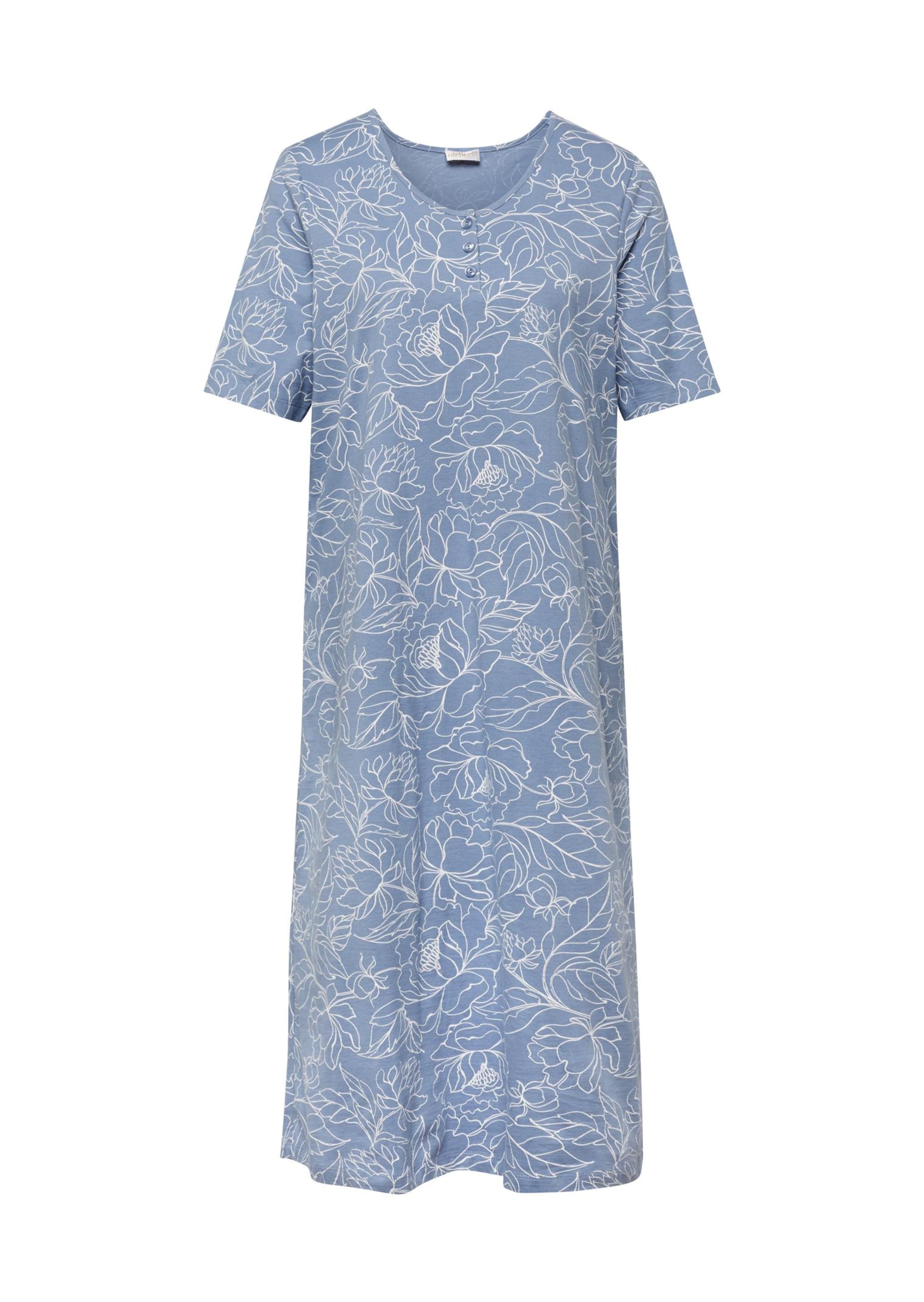 Lot de chemises de nuit en pur coton - bleu / beige / blanc / à motifs - Gr. 52/54 de Goldner Fashio