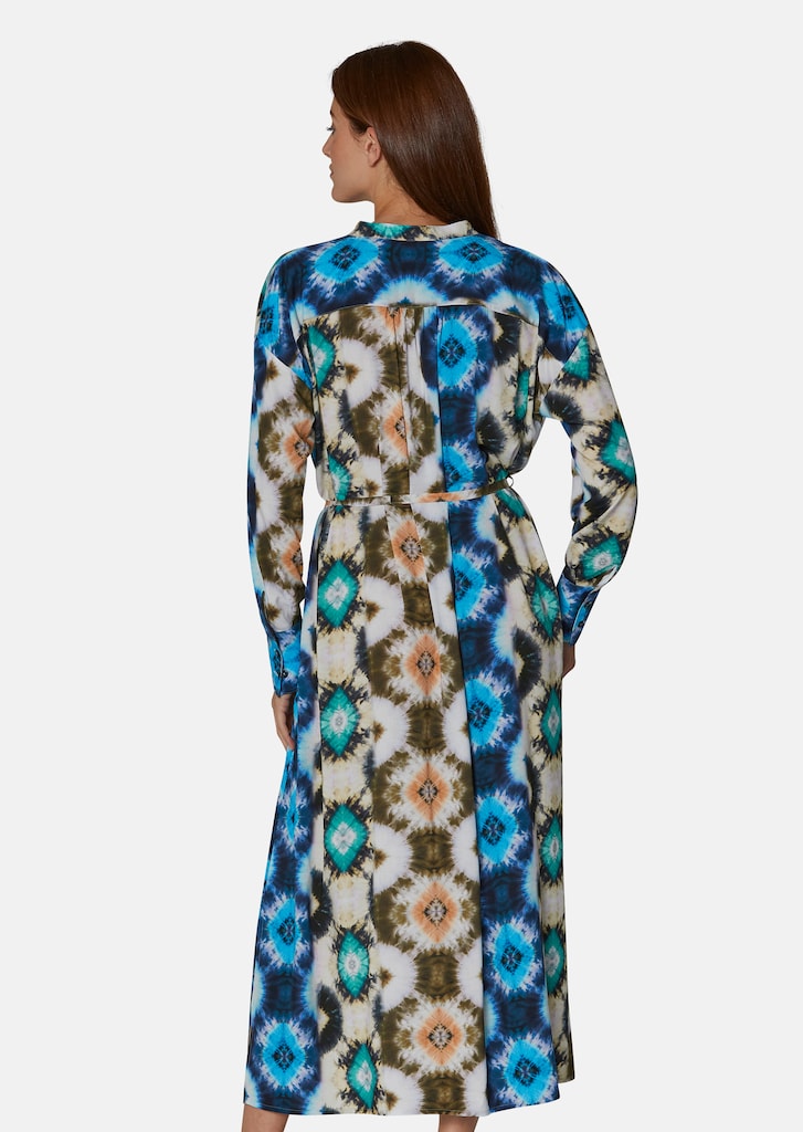 Hemdblusenkleid mit Batikprint 2