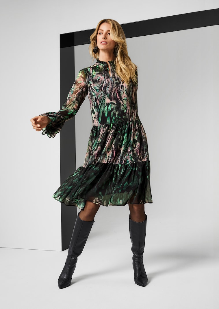 Kleid mit farbstarkem Fantasy-Print