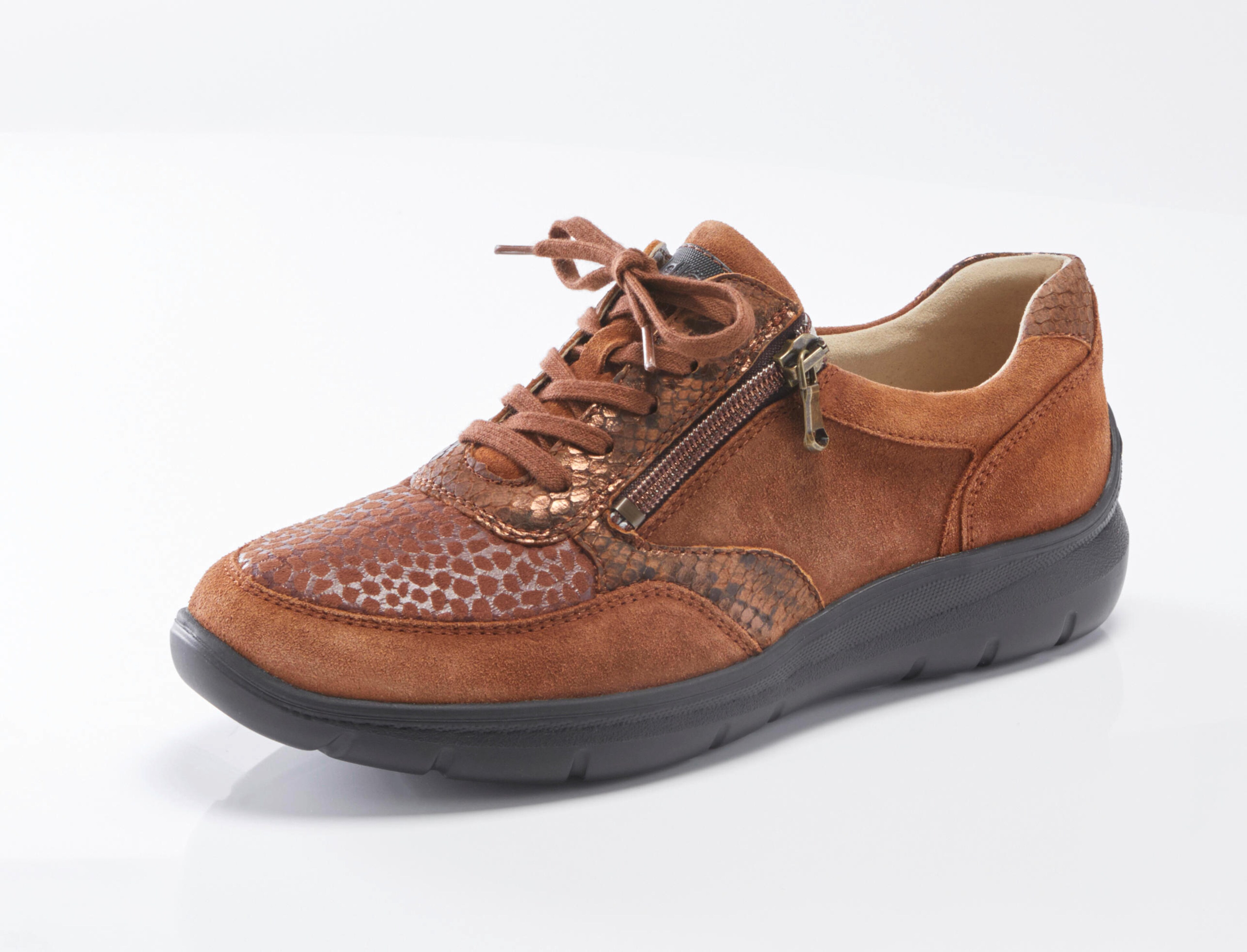 Veterschoenen met comfortabele ritssluiting
