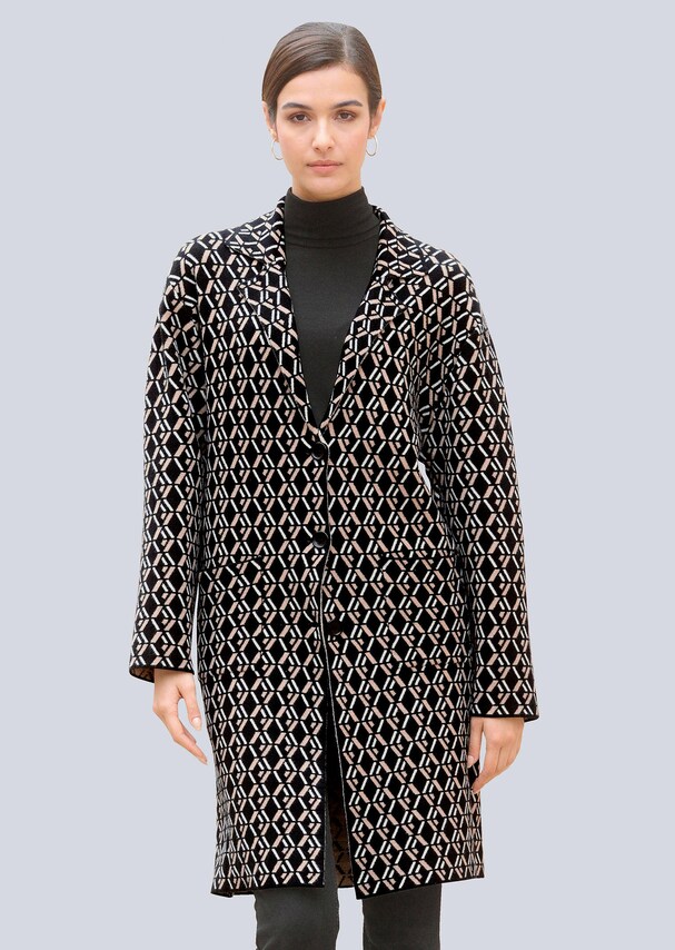 Strickmantel mit Reverskragen 5