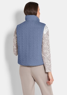Omkeerbaar vest met tricot en gewatteerde kant thumbnail 2