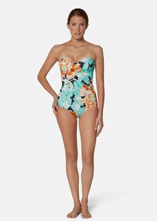 Bandeau-Badeanzug mit Blütenprint thumbnail 2