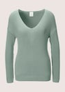 Long-sleeved jumper with a V-neck thumbnail 1