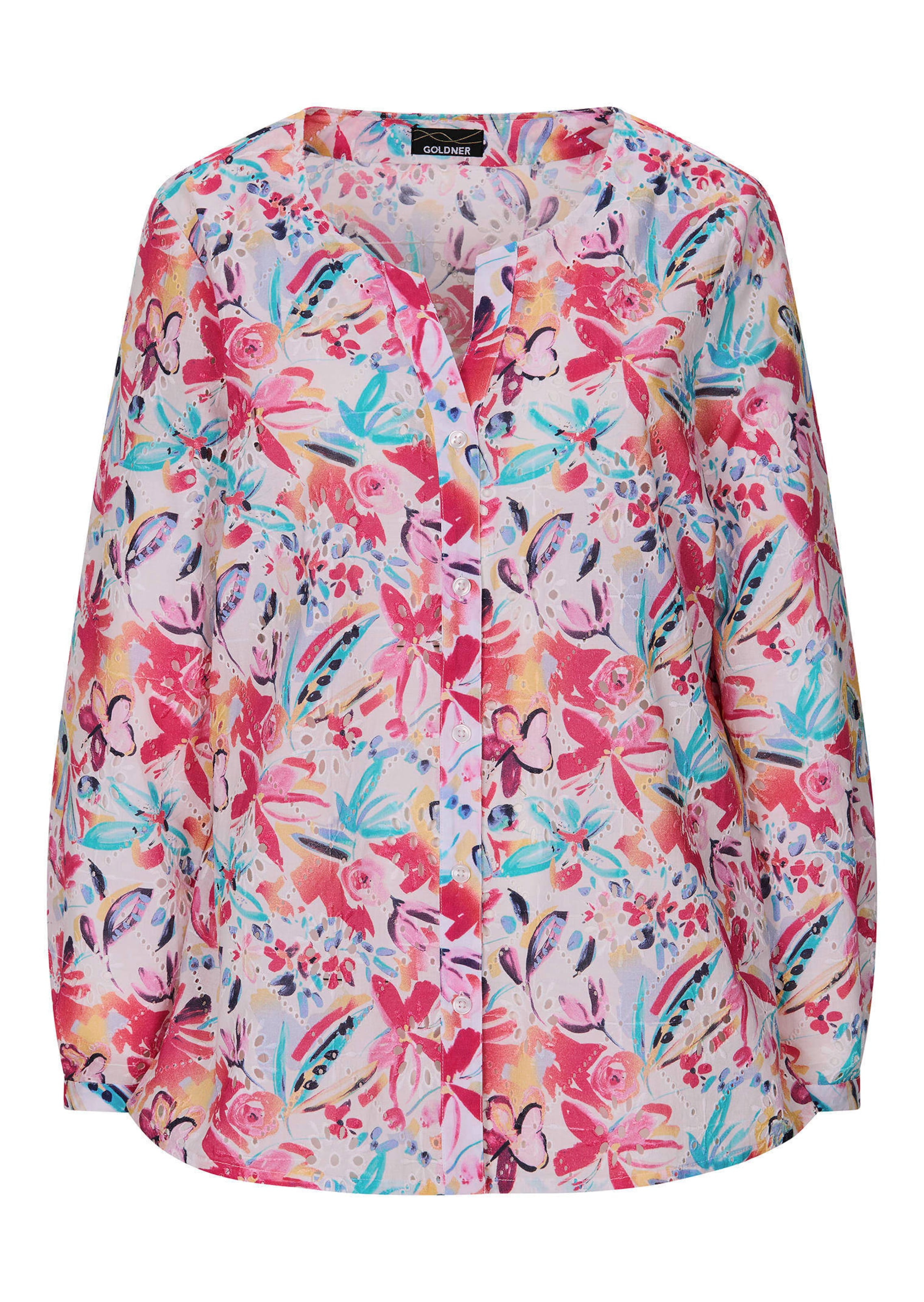 Spitzenbluse aus reiner Baumwolle