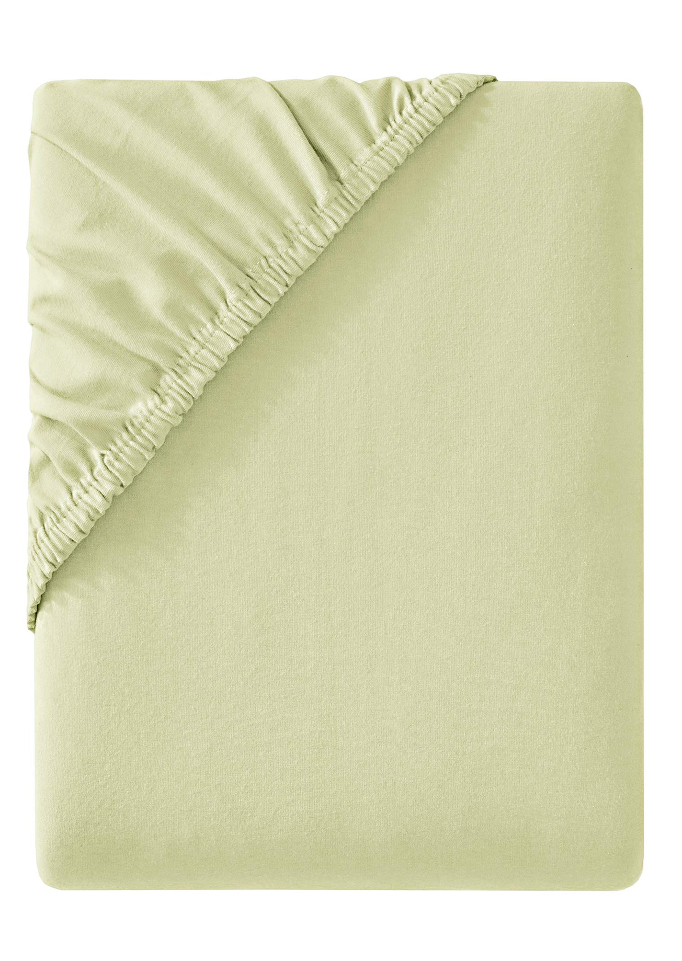 Drap-housse en jersey extensible - sauge - Gr. 180-200 x 200-220 cm de Goldner Fashion