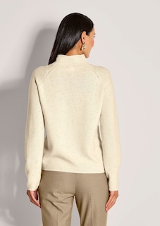 Stehkragen-Pullover mit Glanzgarn-Akzent thumbnail 3