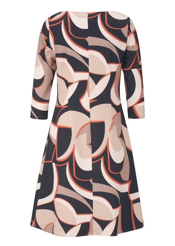 Kleid in grafischem Dessin 6