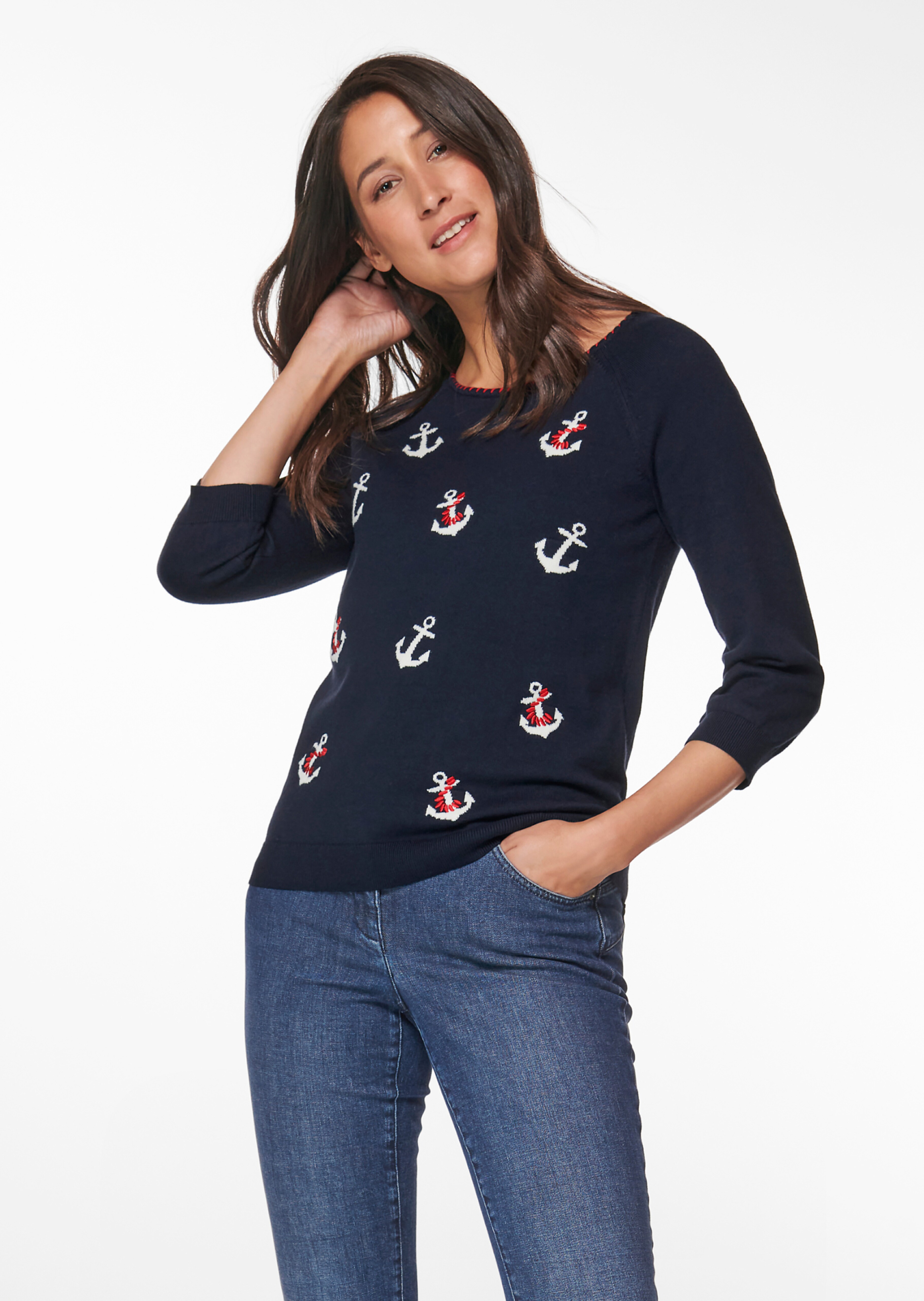 Pullover mit Anker
