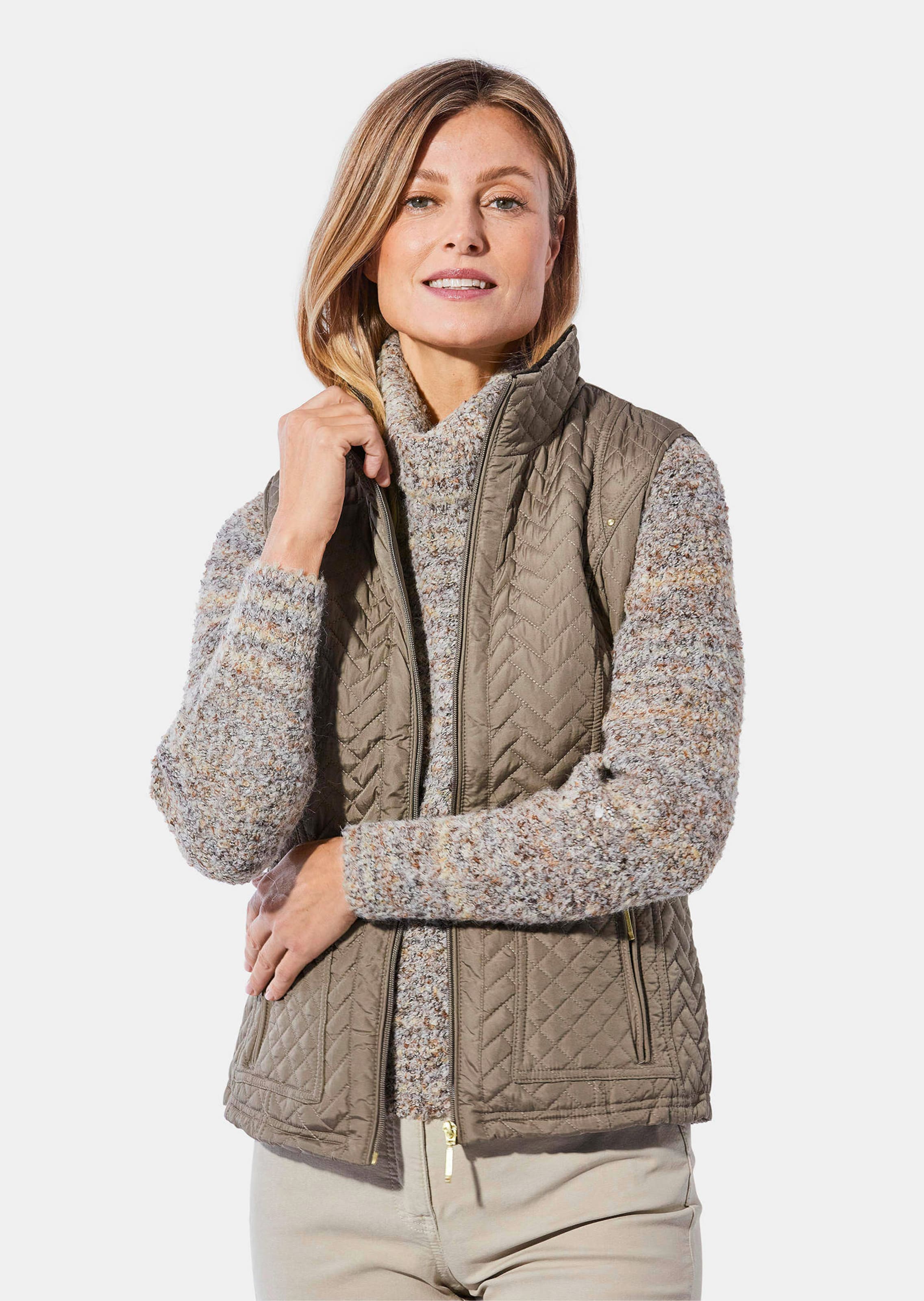 Gilet avec doublure en peluche en grandes tailles