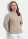 Shirt met lange mouwen en opstaande kraag, van katoen thumbnail 1