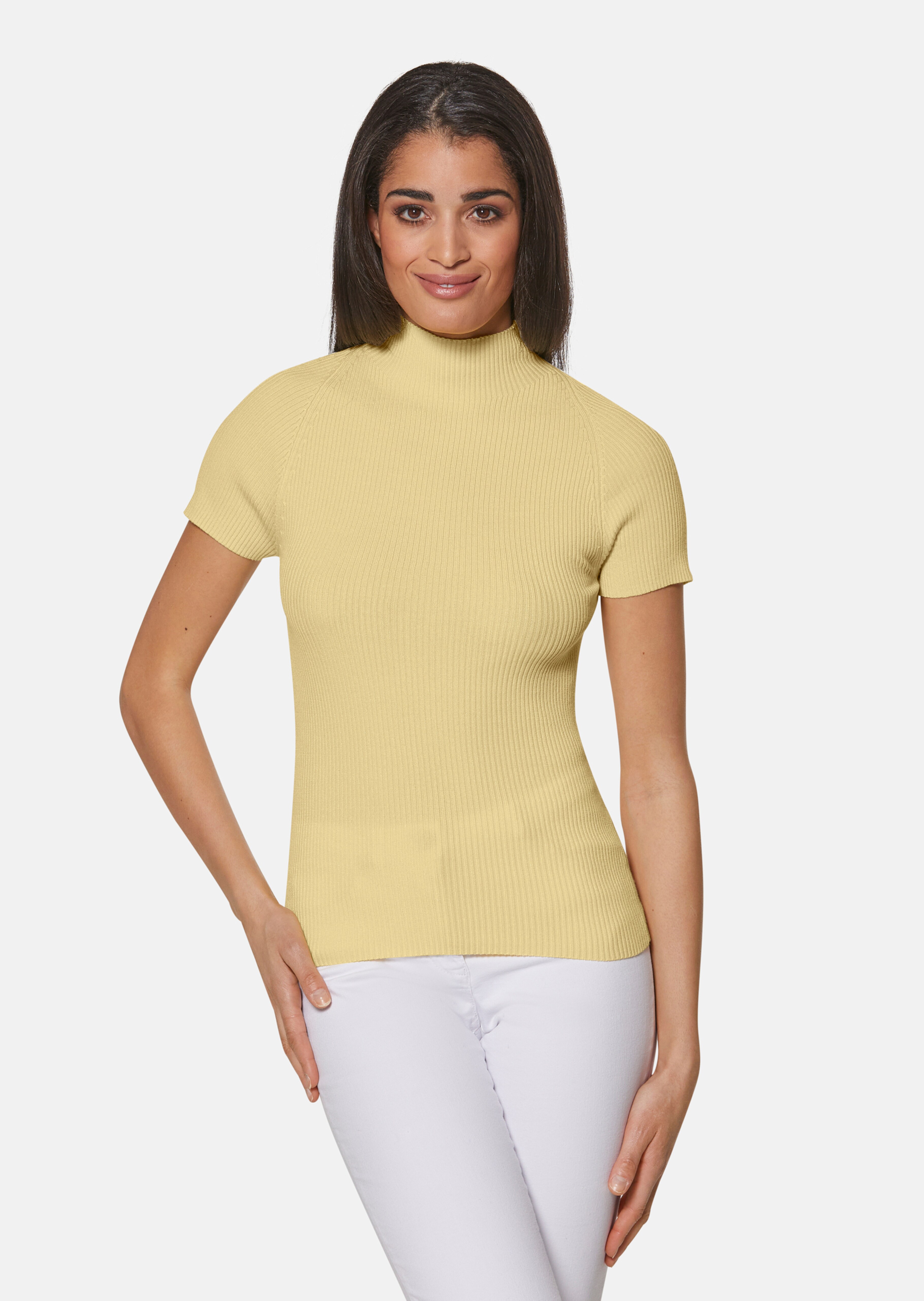 Pull en maille manches courtes