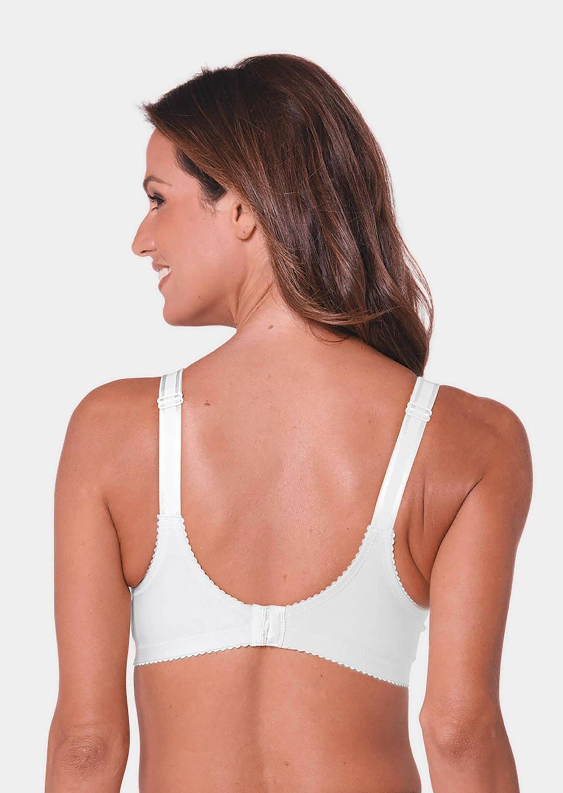 Soutien-gorge à dentelle en coton - blanc - Gr. 105 B de Goldner Fashion
