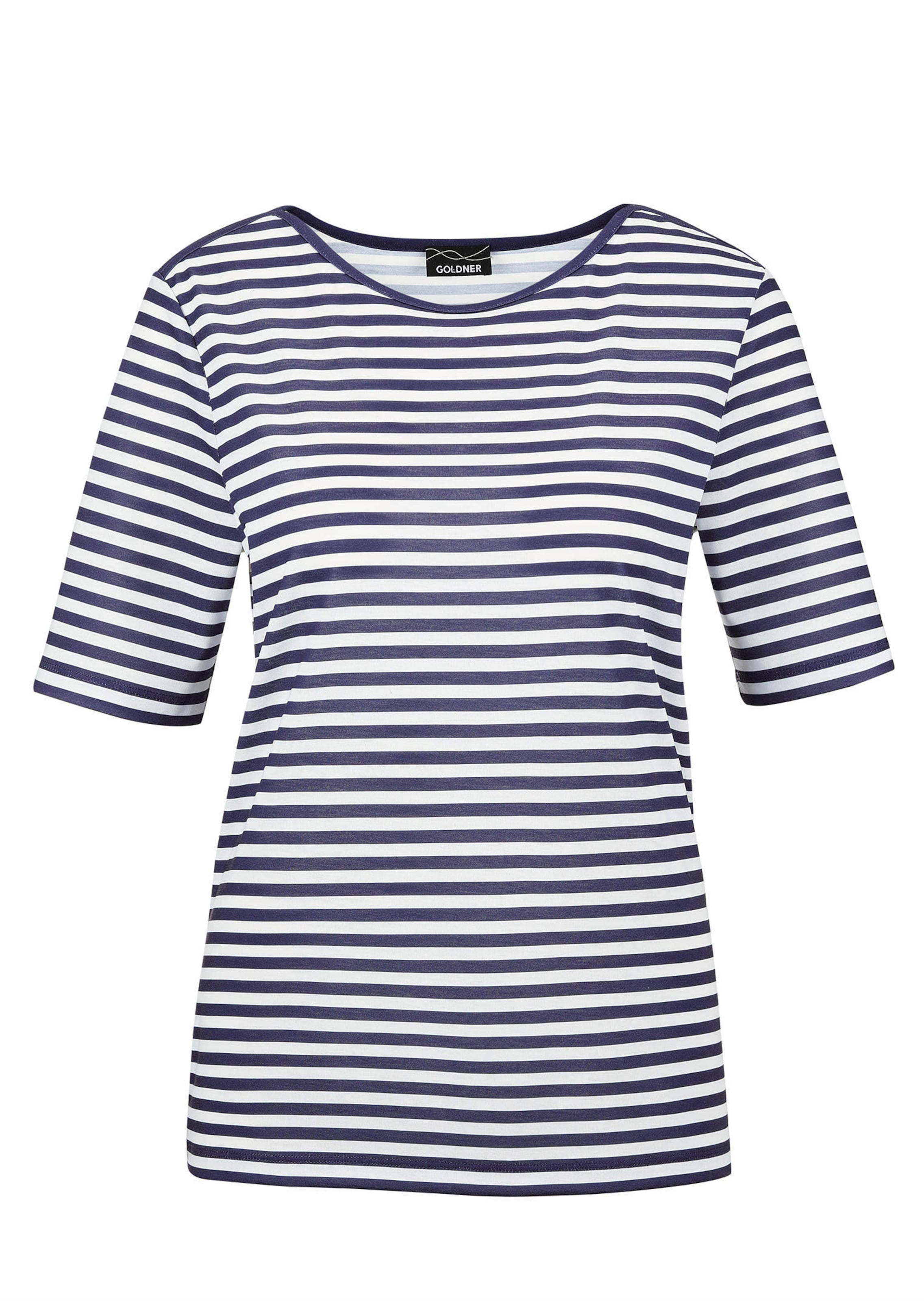 Gestreept shirt van viscose-jersey