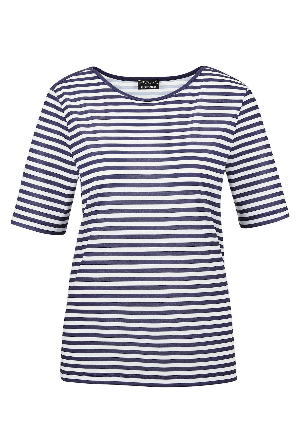 Gestreept shirt van viscose-jersey