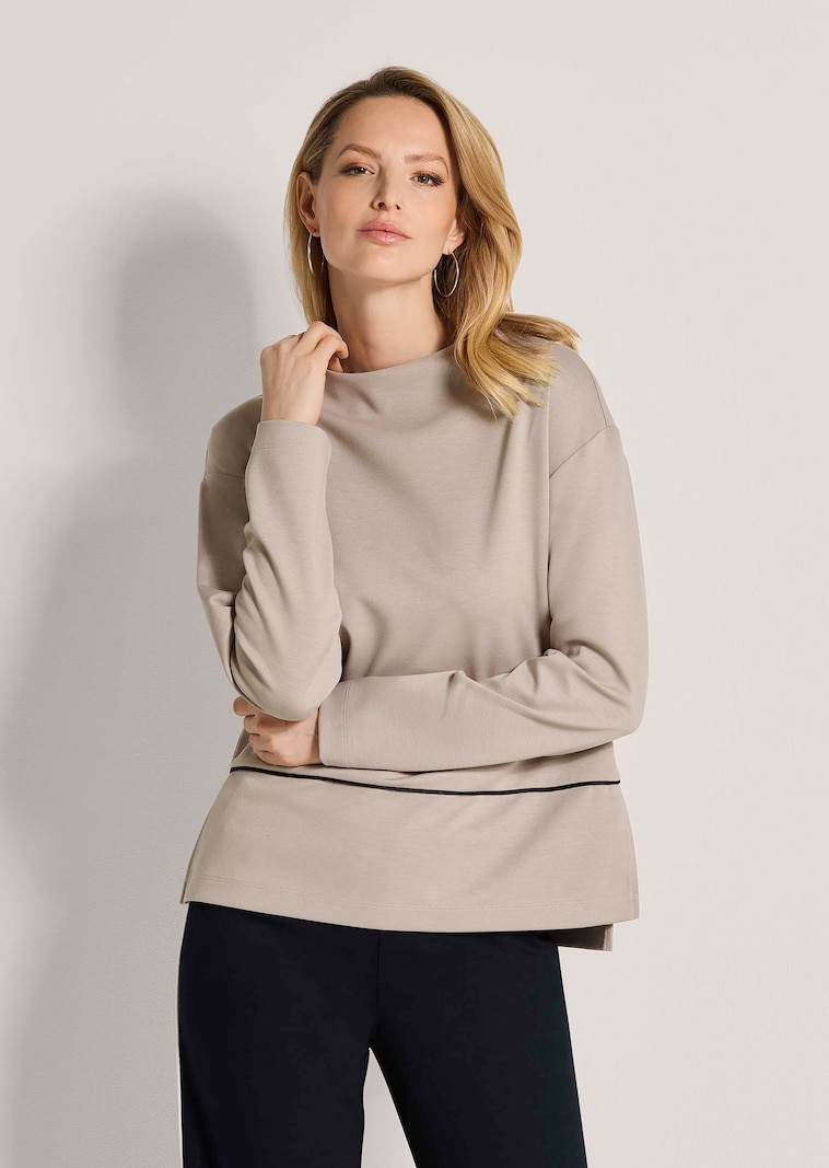 Sportives Sweatshirt mit Stehkragen