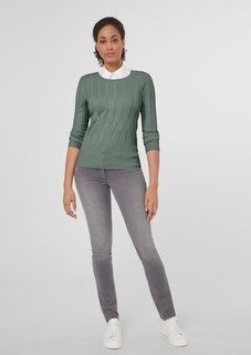Feinstrick-Pullover mit Lochmuster thumbnail 2