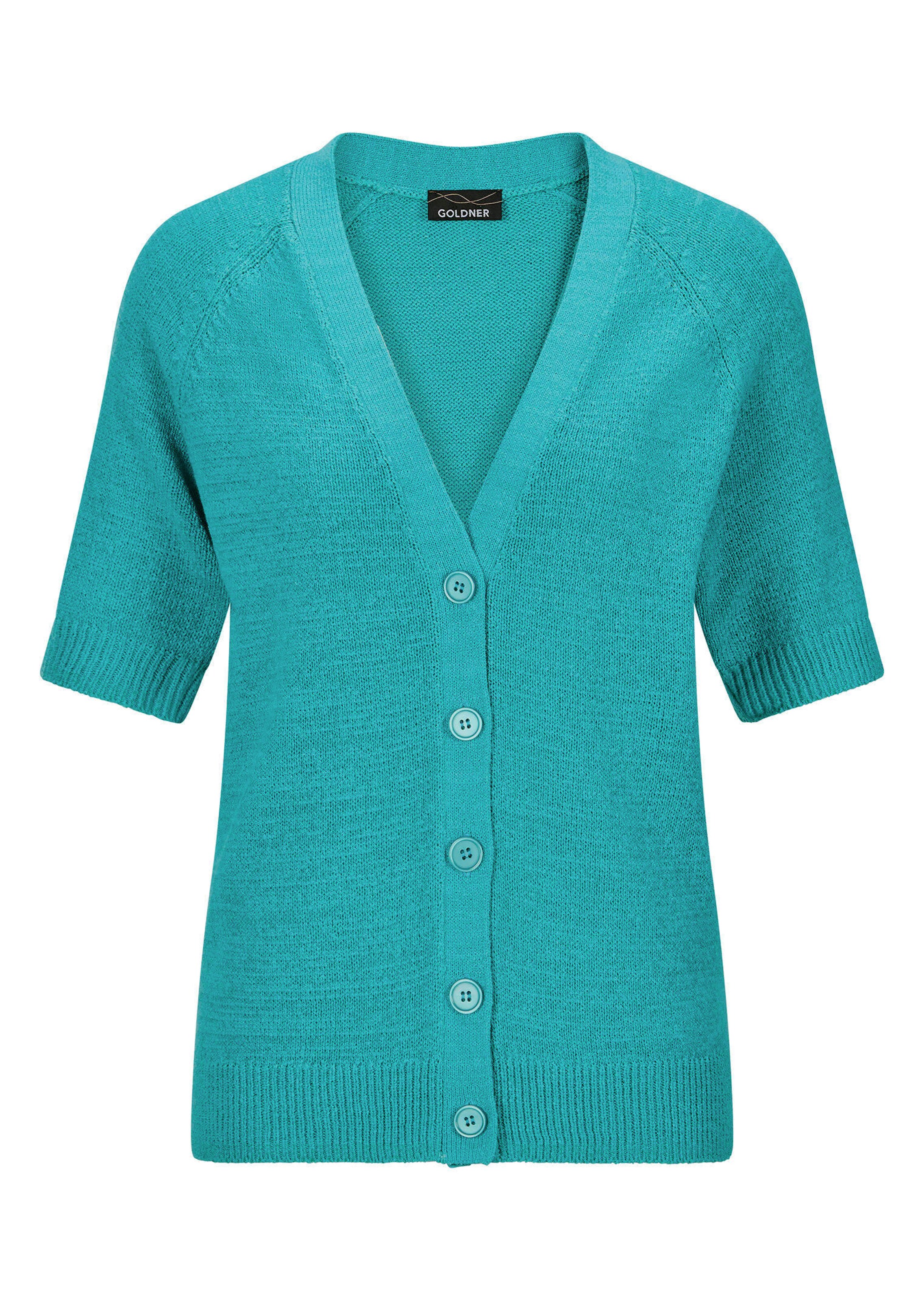 Strickjacke aus kühlem Bändchengarn