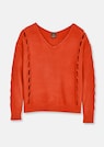 Knitted jumper with cut-outs and V-neckline thumbnail 6