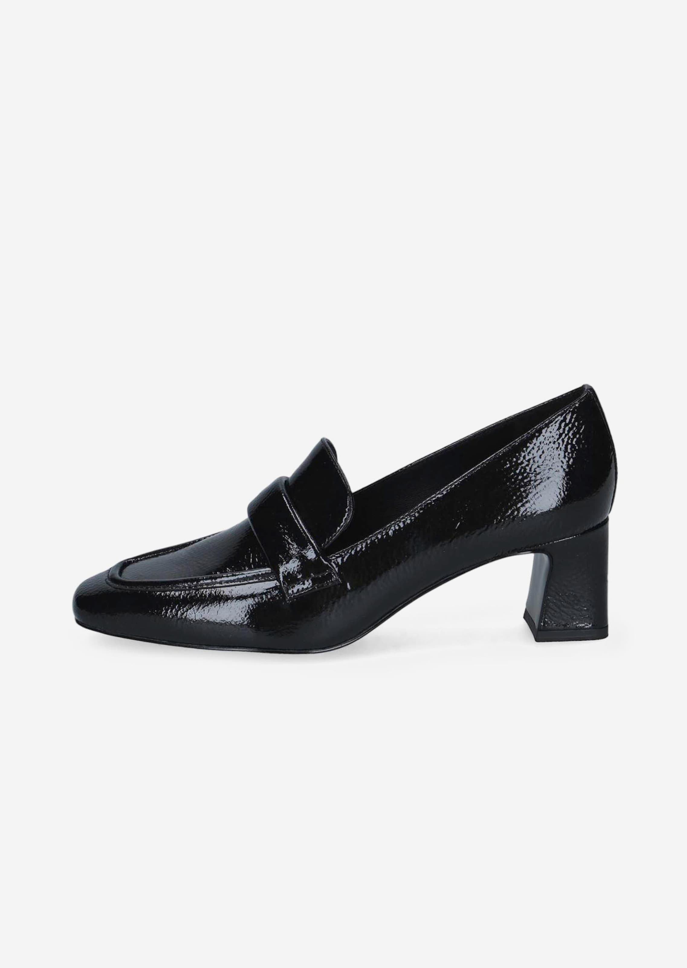 Escarpins en cuir à talon carré