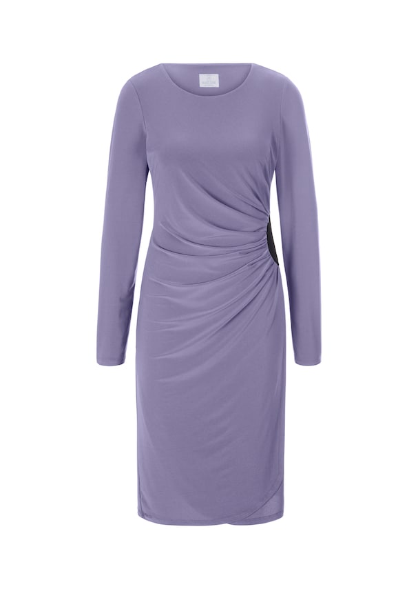 Long-sleeved dress with side gathers 4