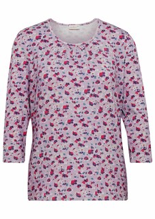 Druckshirt in Raffung und Steinchen thumbnail 2