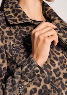 Biker-Jacke in bedruckter Scuba-Qualität thumbnail 5