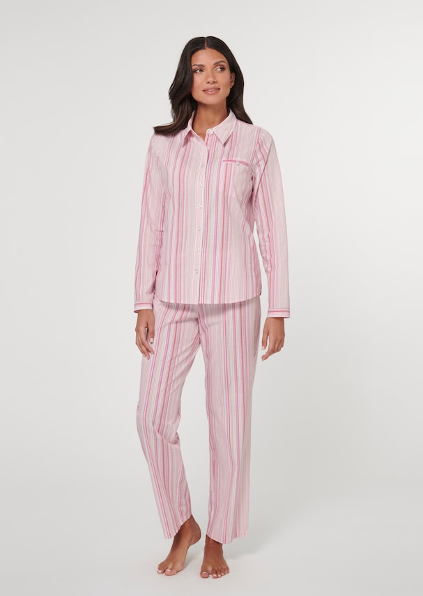 Pyjama mit edlem Webstreifen