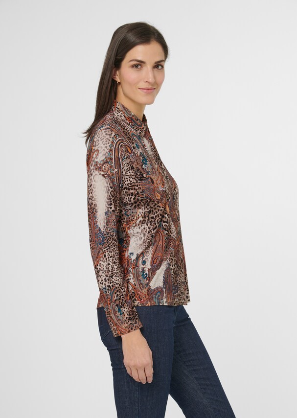 Long-sleeved blouse with paisley print 3