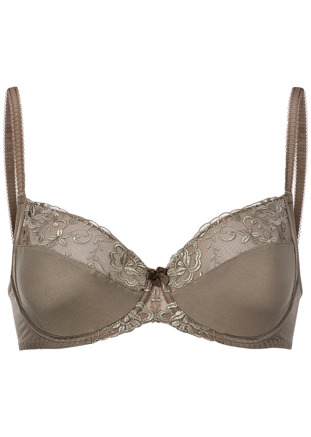 Underwired bra with fine lace accents