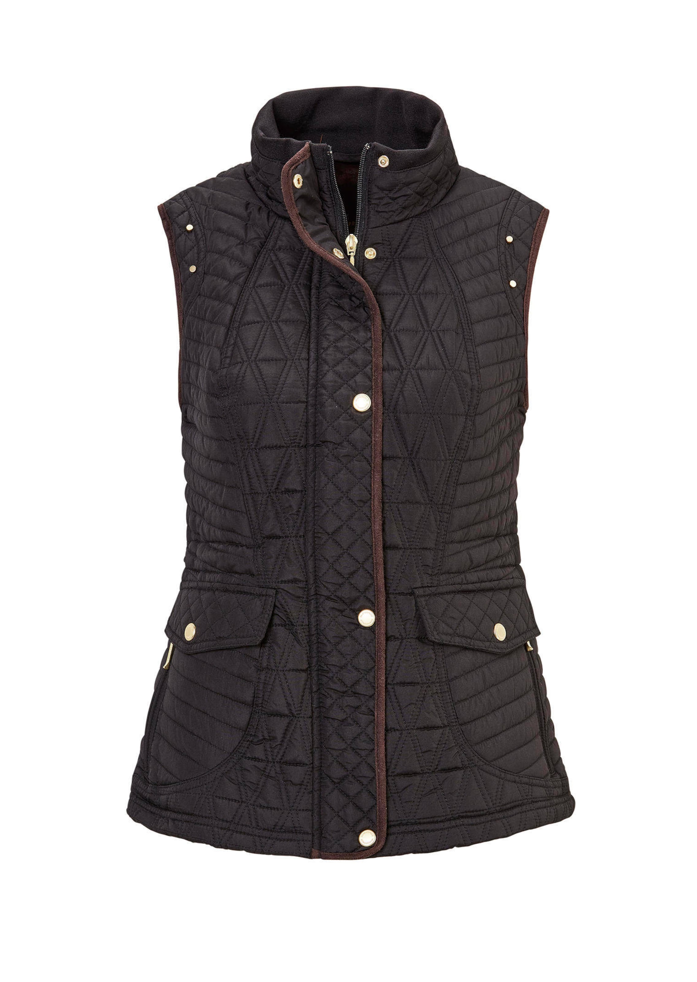 Gilet matelassé avec surpiqûres à effet visuel amincissant