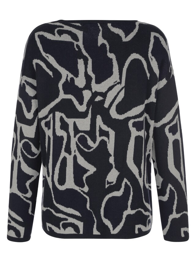 Strickpullover mit abstraktem Intarsienmuster 5