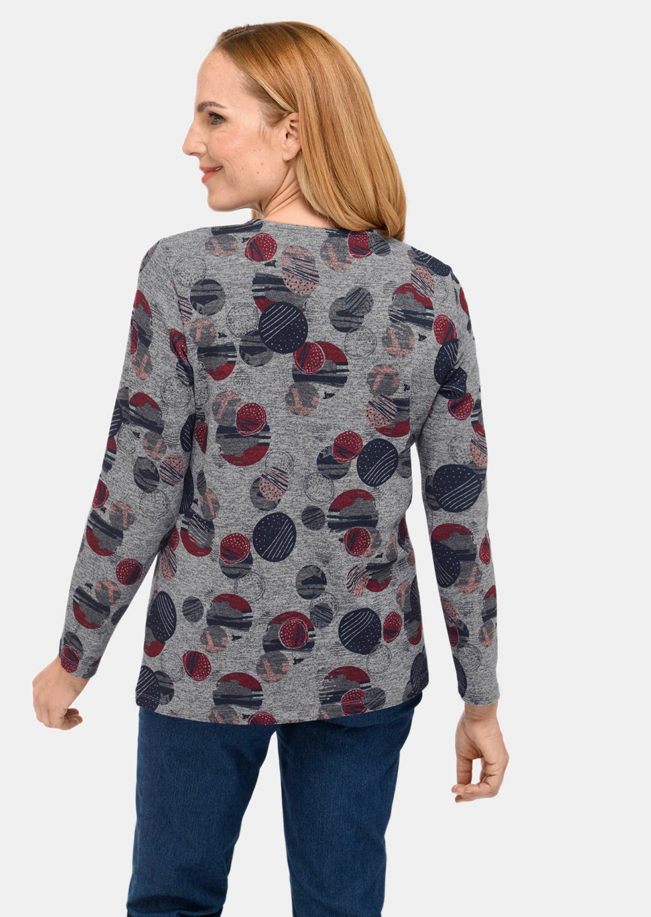 T-shirt en tricot imprimé - gris / multicolore / chiné - Gr. 22 de Goldner Fashion