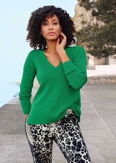 Knitted jumper with V-neck thumbnail 2